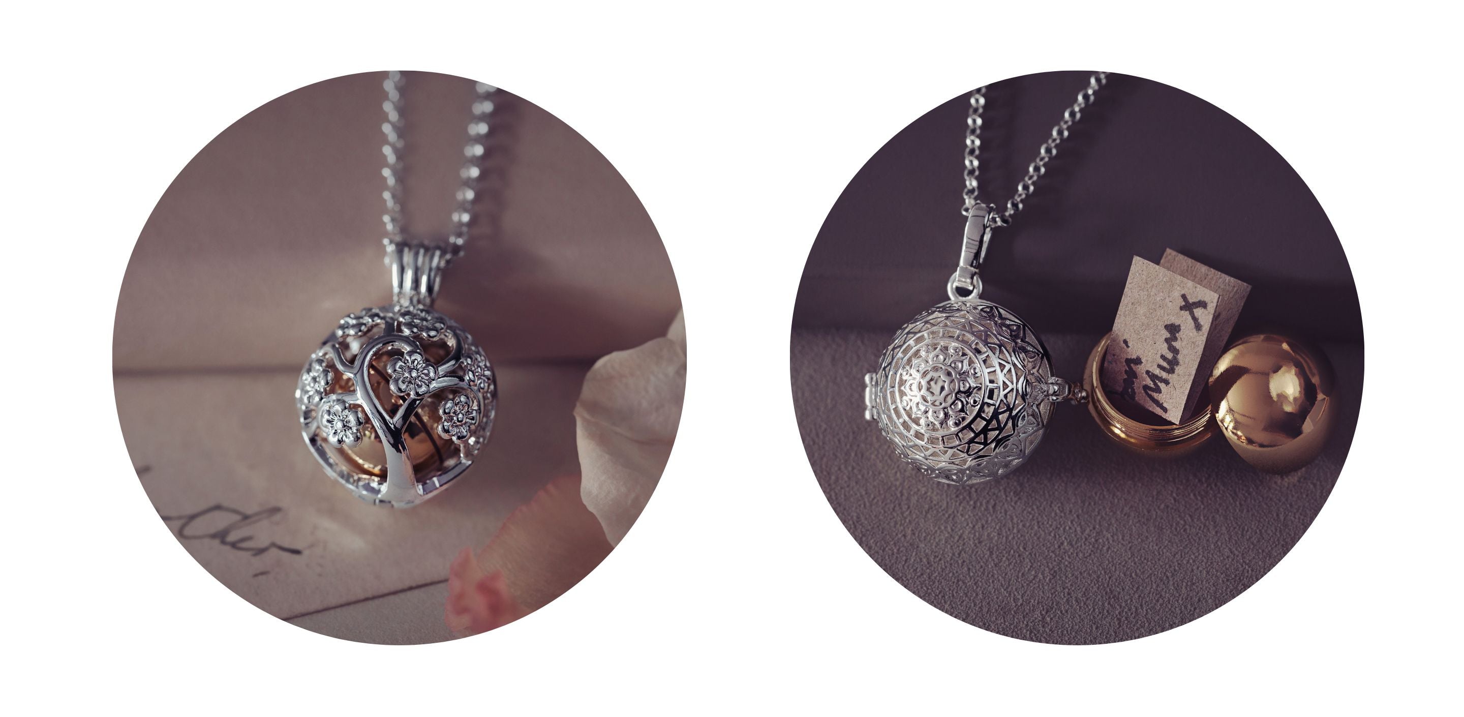 Family Tree Ashes Urn Locket & Patterned Ashes Urn Locket