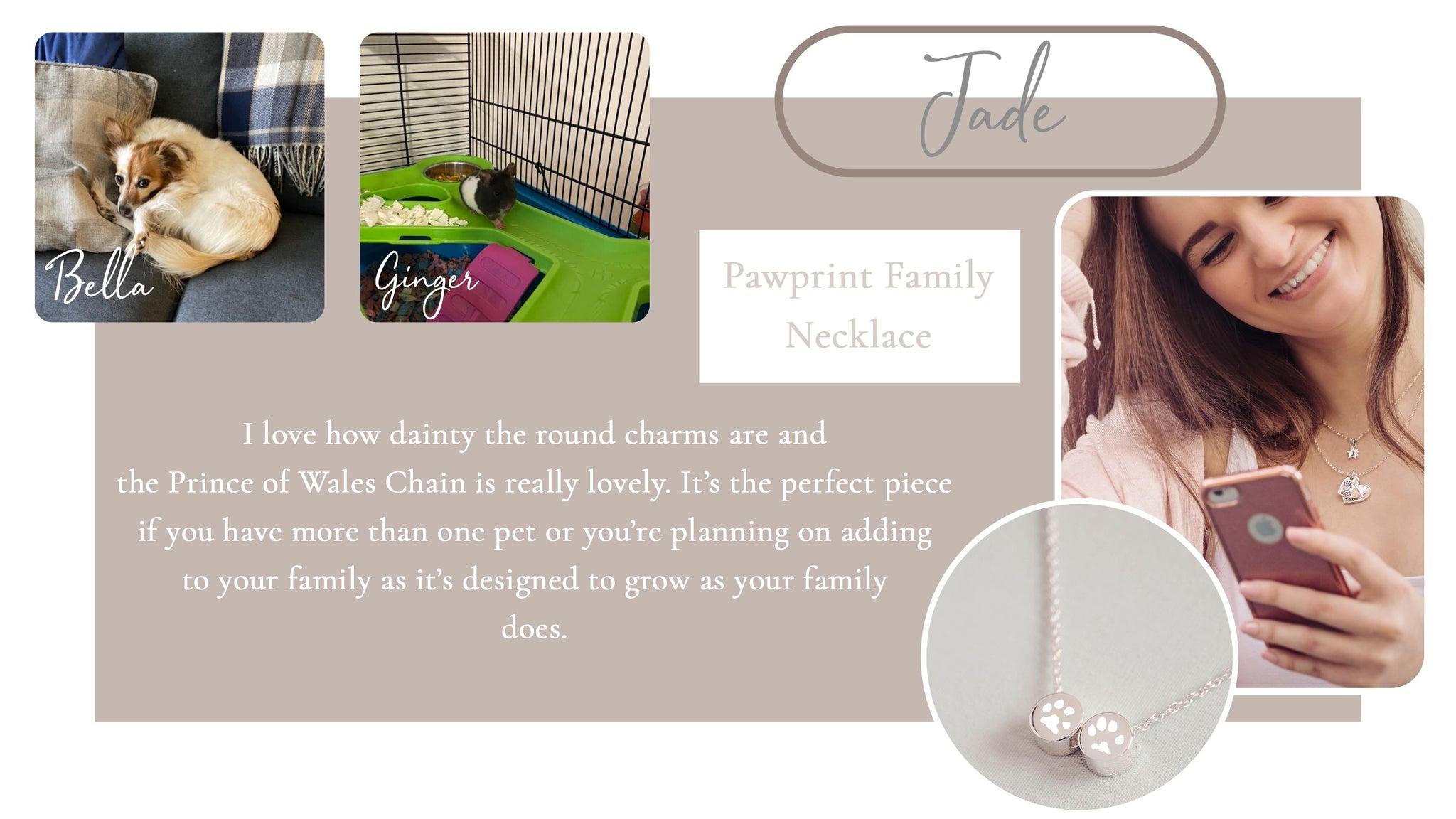 Pawprint Family Necklace