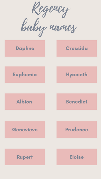 Regency Style Baby Names