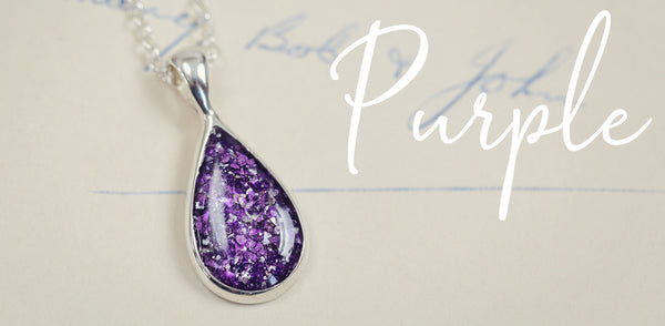 Purple Memorial Ashes Jewellery