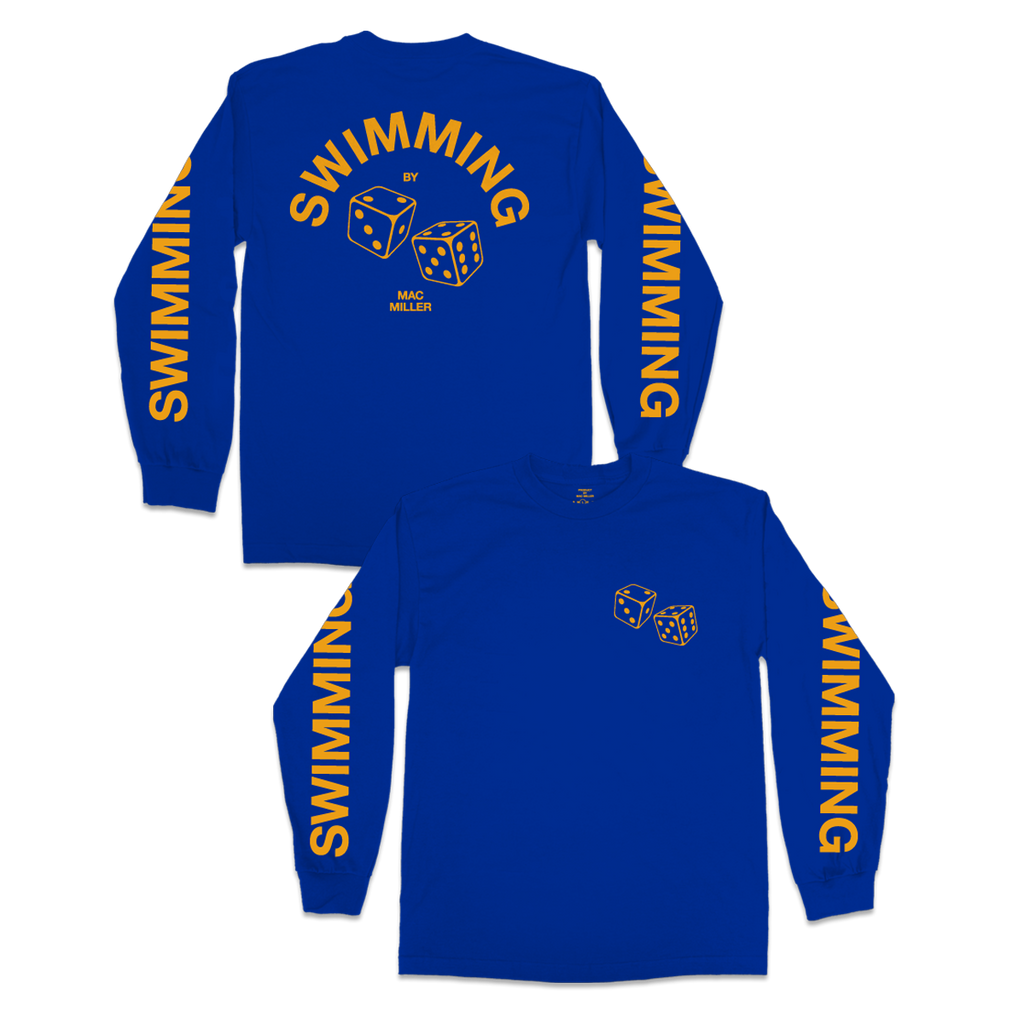 Swimming Dice Long-Sleeve Tee – Blue Mac Miller T-Shirt – Mac Miller Store1024 x 1024