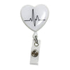 Prestige Medical ID Holder EKG Heart White Prestige Retracteze ID Holder