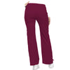 Cherokee Luxe 21100 Scrubs Pants Women's Low Rise Flare Leg Drawstring Cargo Wine 3XL