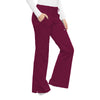 Cherokee Luxe 21100 Scrubs Pants Women's Low Rise Flare Leg Drawstring Cargo Wine M