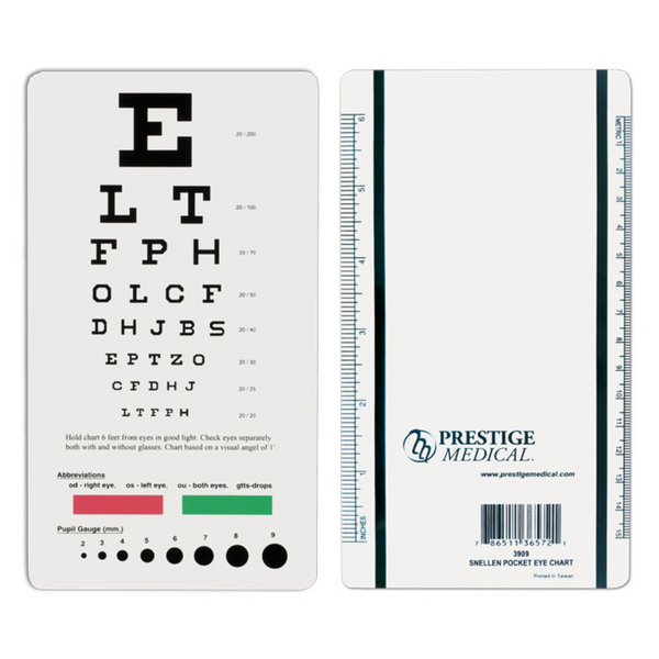 Prestige Snellen Pocket Eye Chart