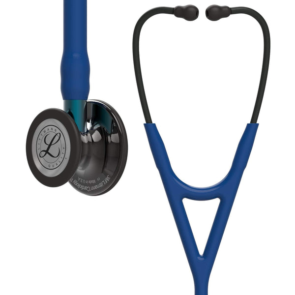 3M Littmann Cardiology Stethoscopes Navy Headset Smoke Chest Navy Stem 3M Littmann Cardiology IV Stethoscopes