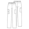 Cherokee Workwear 4200 Scrubs Pants Women's Natural Rise Tapered Pull-On Cargo White 3XL
