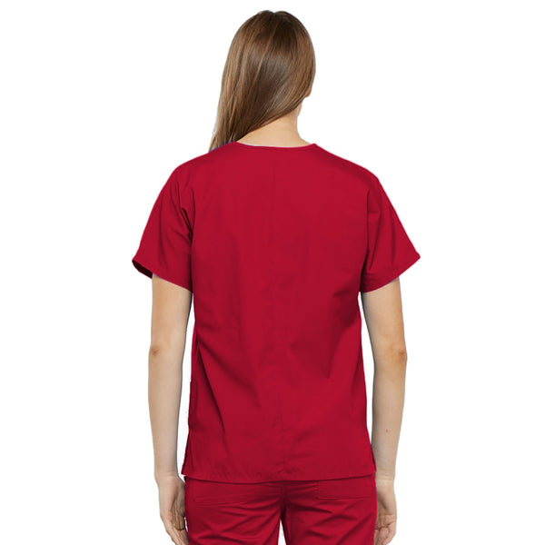 Cherokee Workwear 4700 Scrubs Top Women's V-Neck Red 3XL