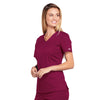 Cherokee Core Stretch 4710 Scrubs Top Women's V-Neck Wine 4XL