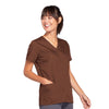 Cherokee Workwear 4770 Scrubs Top Women's Snap Front V-Neck Chocolate 4XL