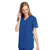 Cherokee Workwear 4801 Scrubs Top Women's Mock Wrap Tunic Royal 3XL