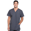 Cherokee Workwear 4876 Scrubs Top Unisex V-Neck Pewter 4XL