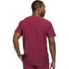 Cherokee Infinity CK900A Scrubs Top Men's V-Neck Wine 3XL