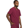 Cherokee Infinity CK900A Scrubs Top Men's V-Neck Wine 5XL