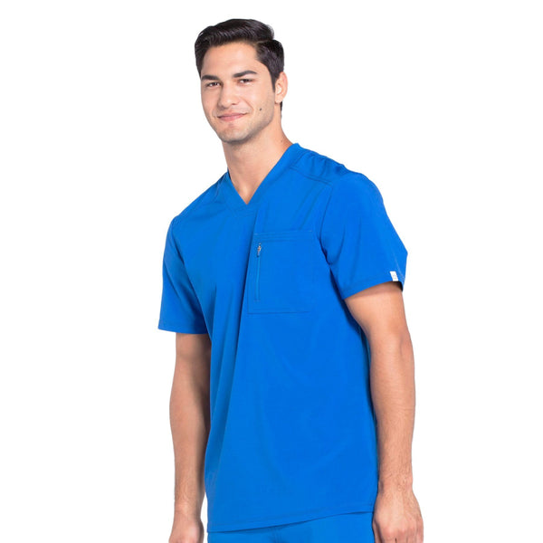 Cherokee Infinity CK910A Scrubs Top Men's V-Neck Royal 4XL