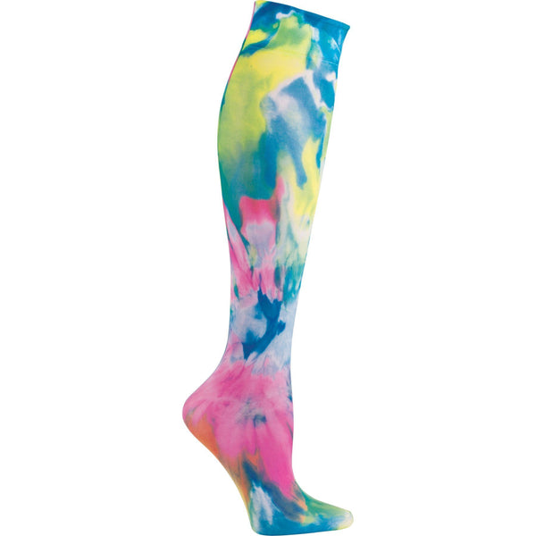 Cherokee FASHIONSUPPORT Socks Women's Knee High 12 mmHg Compression Multi Tie Dye OS