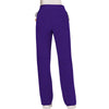 Cherokee Workwear Revolution WW110 Scrubs Pants Women's Mid Rise Straight Leg Pull-on Grape 3XL