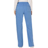 Cherokee Workwear Revolution WW120 Scrubs Pants Women's Mid Rise Flare Drawstring Ciel Blue 3XL