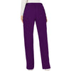 Cherokee Workwear Revolution WW120 Scrubs Pants Women's Mid Rise Moderate Flare Drawstring Eggplant 3XL