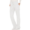 Cherokee Workwear Revolution WW120 Scrubs Pants Women's Mid Rise Moderate Flare Drawstring White 4XL