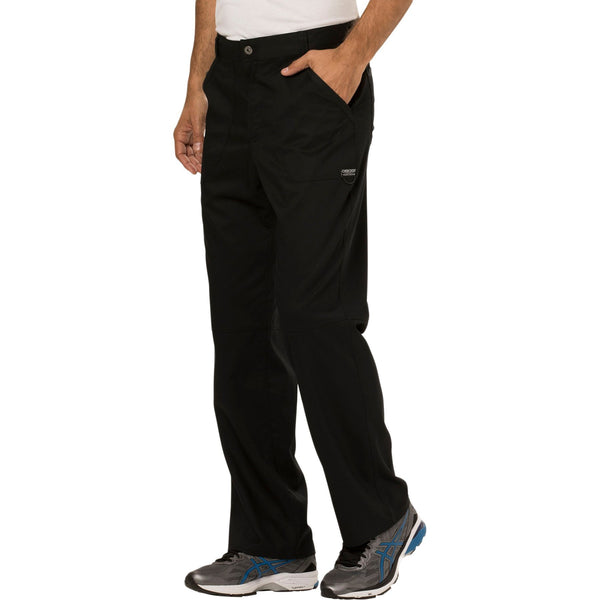 Cherokee Workwear Revolution WW140 Scrubs Pants Men's Fly Front Black 4XL
