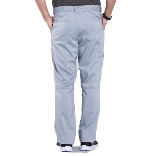 Cherokee Workwear Revolution WW140 Scrubs Pants Men's Fly Front Grey 3XL