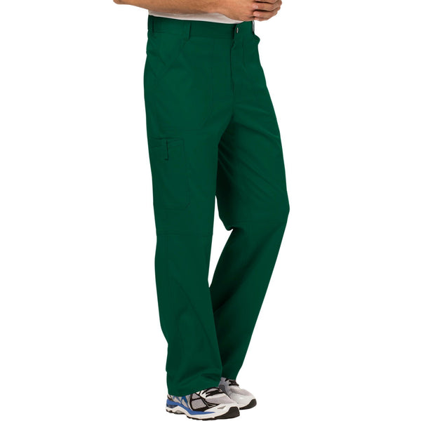 Cherokee Workwear Revolution WW140 Scrubs Pants Men's Fly Front Hunter Green 5XL