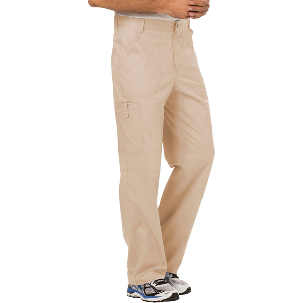 Cherokee Workwear Revolution WW140 Scrubs Pants Men's Fly Front Khaki 5XL