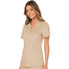 Cherokee Workwear Revolution WW610 Scrubs Top Women's Mock Wrap Khaki 4XL