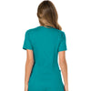 Cherokee Workwear Revolution WW610 Scrubs Top Women's Mock Wrap Teal Blue 3XL