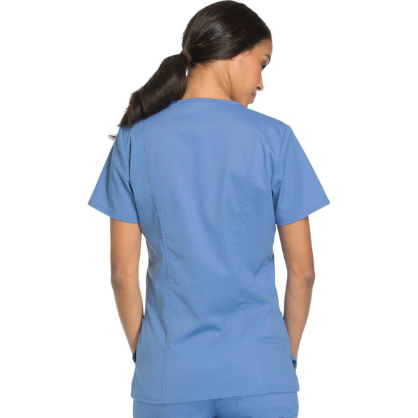 Cherokee Workwear Revolution WW620 Scrubs Top Women's V-Neck Ciel Blue 3XL