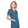 Cherokee Workwear WW650 Scrubs Top Women's Mock Wrap Caribbean Blue 5XL