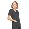 Cherokee Workwear WW650 Scrubs Top Women's Mock Wrap Pewter 5XL