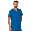 Cherokee Workwear Revolution WW690 Scrubs Top Men's V-Neck Royal 4XL