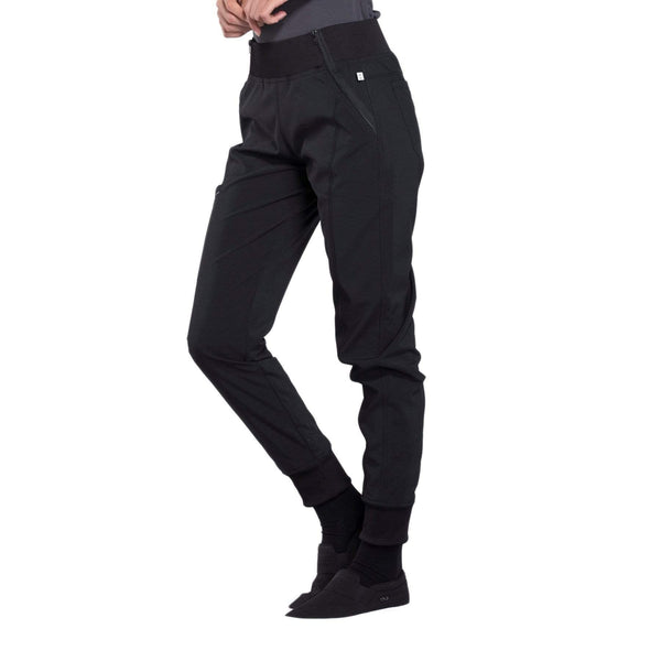 Cherokee Scrubs Pants Cherokee Infinity CK110A Scrubs Pants Women's Mid Rise Tapered Leg Jogger Black