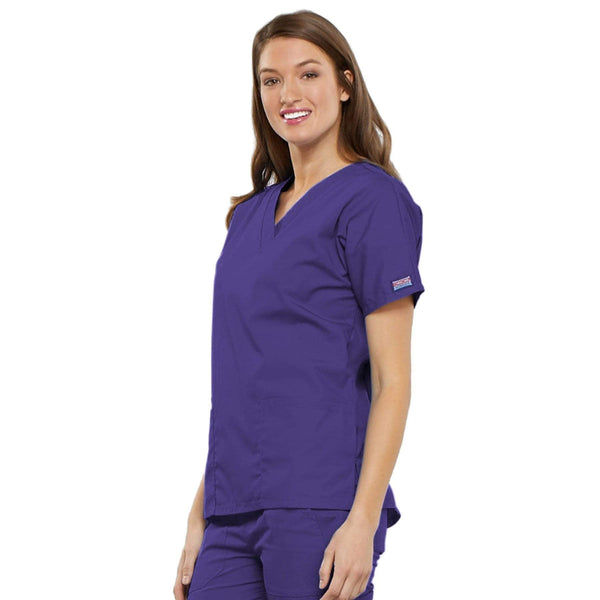 Cherokee Scrubs Top Cherokee Workwear 4700 Scrubs Top Women's V-Neck Grape