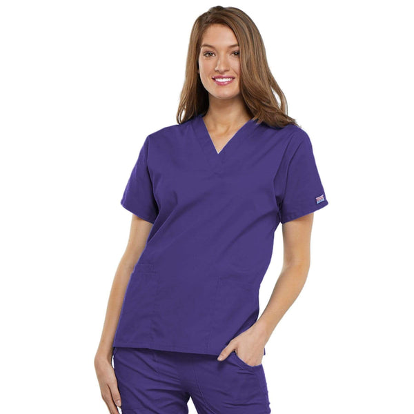 Cherokee Scrubs Top 2XL Cherokee Workwear 4700 Scrubs Top Women's V-Neck Grape