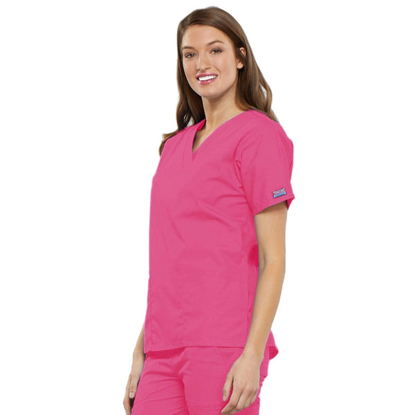 Cherokee Scrubs Top Cherokee Workwear 4700 Scrubs Top Women's V-Neck Shocking Pink