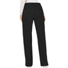 Cherokee Scrubs Pants Cherokee Workwear Revolution WW120 Scrubs Pants Women's Mid Rise Flare Drawstring Black