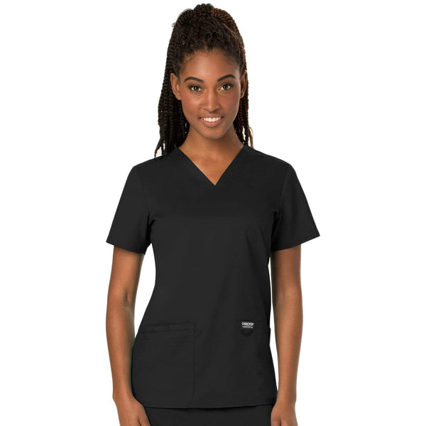 Cherokee Scrubs Top 2XL Cherokee Workwear Revolution WW620 Scrubs Top Women's V-Neck Black