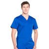 Cherokee Scrubs Top Cherokee Workwear Revolution WW670 Scrubs Top Men's V-Neck Galaxy Blue