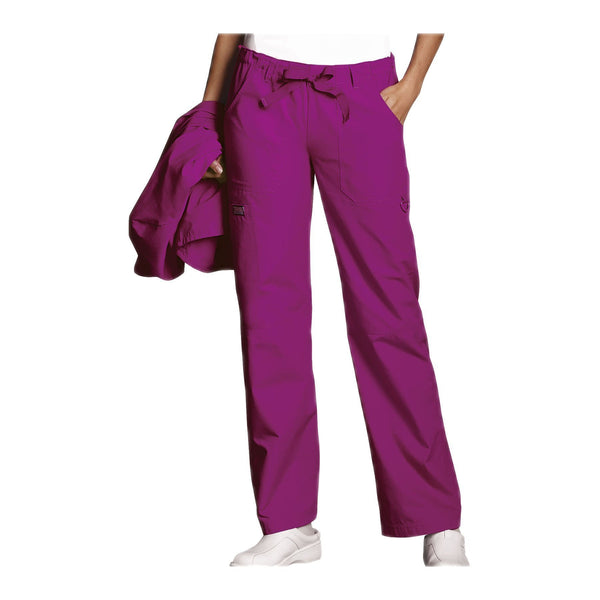 Cherokee Workwear Pant WW Low Rise Drawstring Cargo Pant Azalea Pant