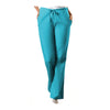 Cherokee Workwear Pant WW Natural Rise Flare Leg Drawstring Pant Turquoise Pant