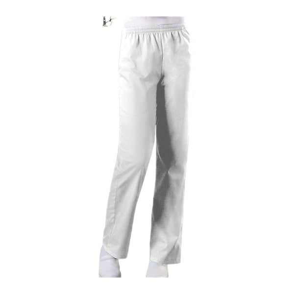 Cherokee Workwear Pant WW Natural Rise Tapered Leg Pull-On Pant White Pant