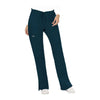 Cherokee Workwear Pant WW Revolution Mid Rise Moderate Flare Drawstring Pant Caribbean Blue Pant