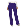 Cherokee Workwear Pant WW Revolution Mid Rise Straight Leg Pull-on Pant Grape Pant