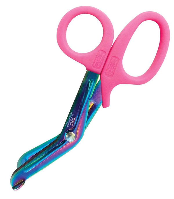 Prestige Medical Utility Scissors Rainbow Finish / Hot Pink / 5.5" Prestige Nurse Utility and EMT Scissor
