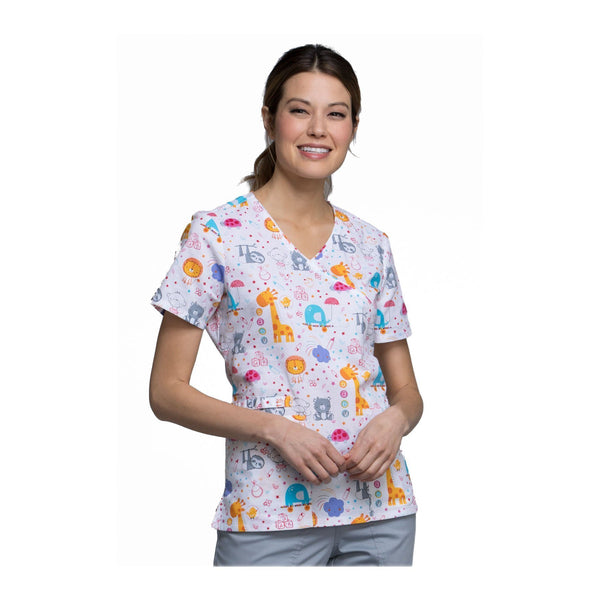 Cherokee Scrub Top Cherokee Genuine Mock Wrap Top All About The Babies Top