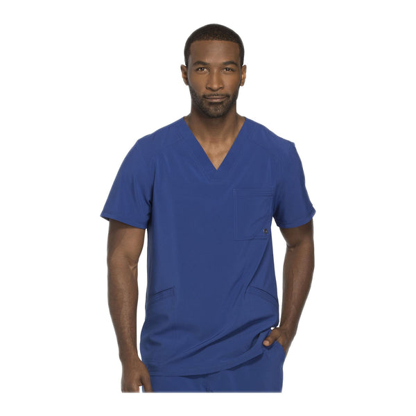 Cherokee Scrub Top Infinity Men V-Neck Top Galaxy Blue Top