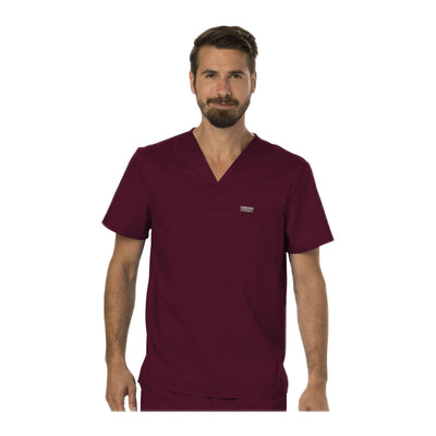 Cherokee Scrubs Workwear WW690 WW Revolution Mens Top Mens Wine Top